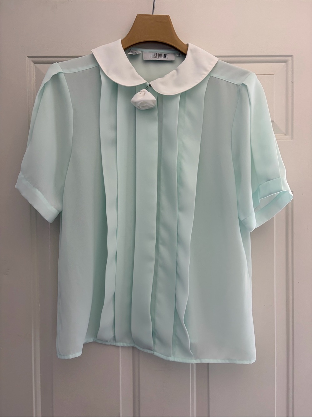 Josephine Mint Green Peter Pan Collar Blouse
